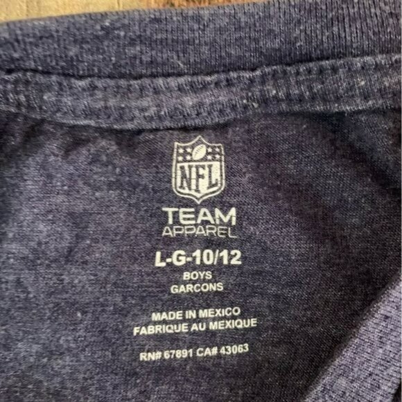 NFL Seattle Seahawks boys short sleeve graphic tee t-shirt in blue and green -L - Picture 4 of 4